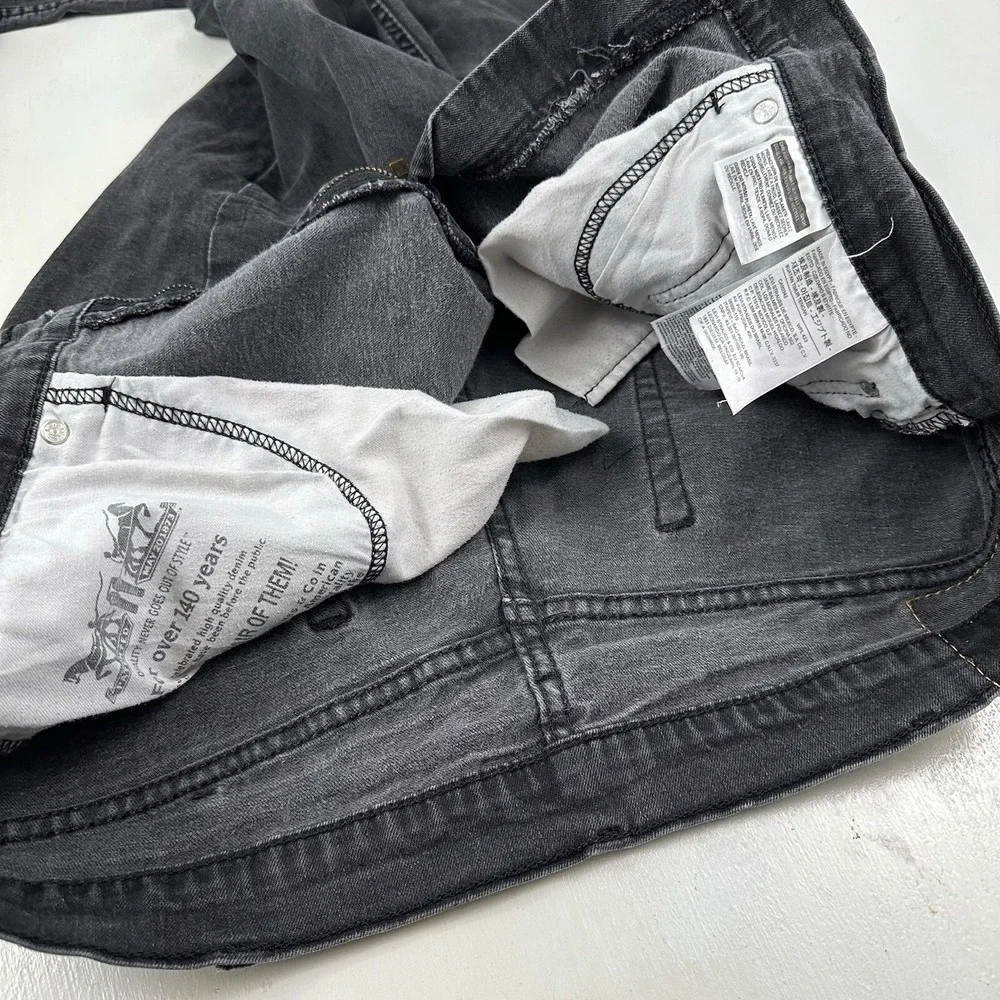 Levi's Men's 514 Slim Straight Fit Jeans Actual 39x36 Faded Black Stretch‎ Egypt